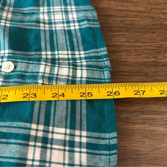 ❤️ NWT J.crew Teal Plaid Shirt XXS - Picture 11 of 12